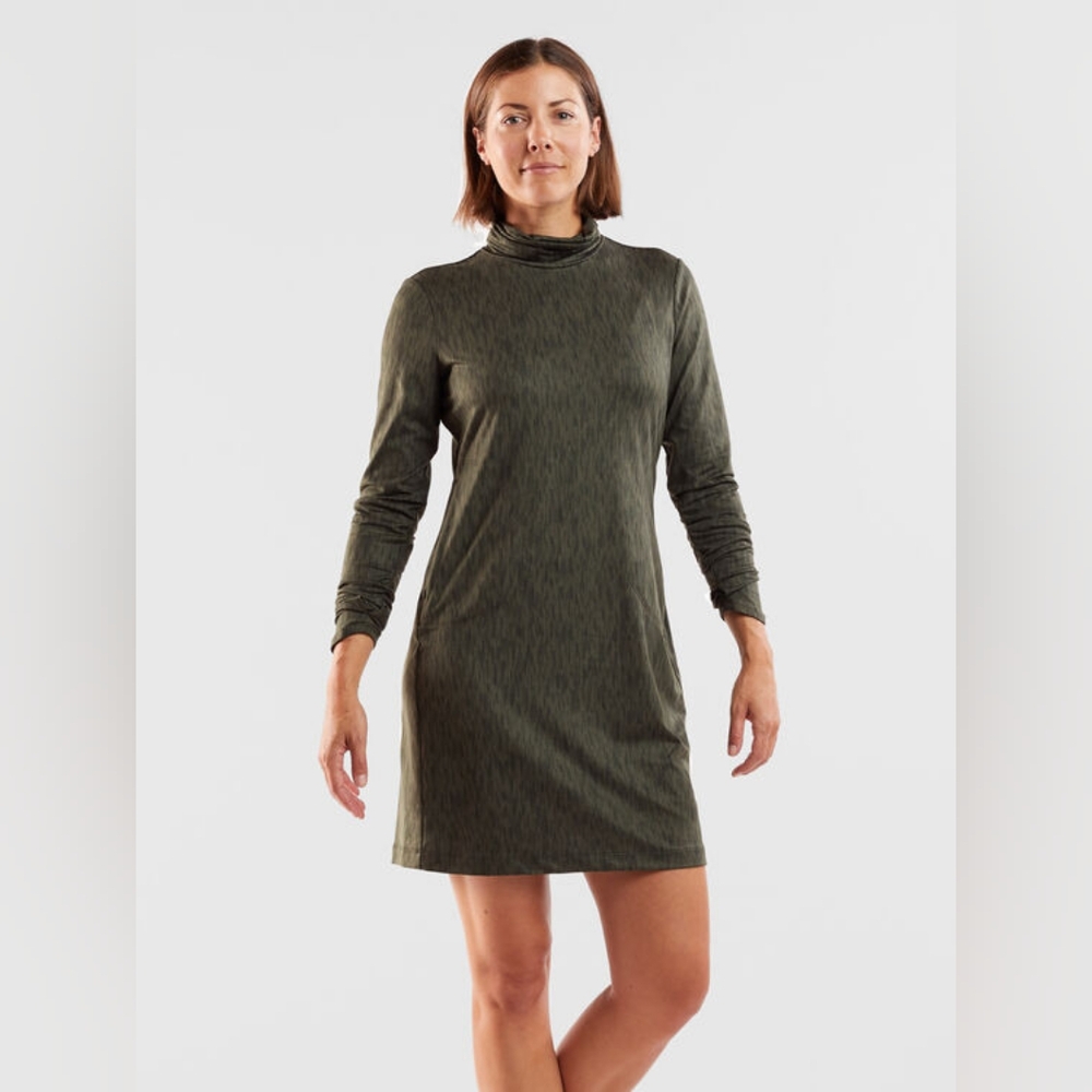 TITLE NINE | Getaway Long Sleeve Turtleneck Dress - Flatlands